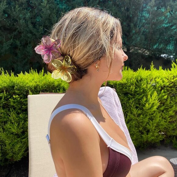 Large Flower Hair Clips Gift Set - Colorful Claw Clips for All Occasions - Picture 3 of 6